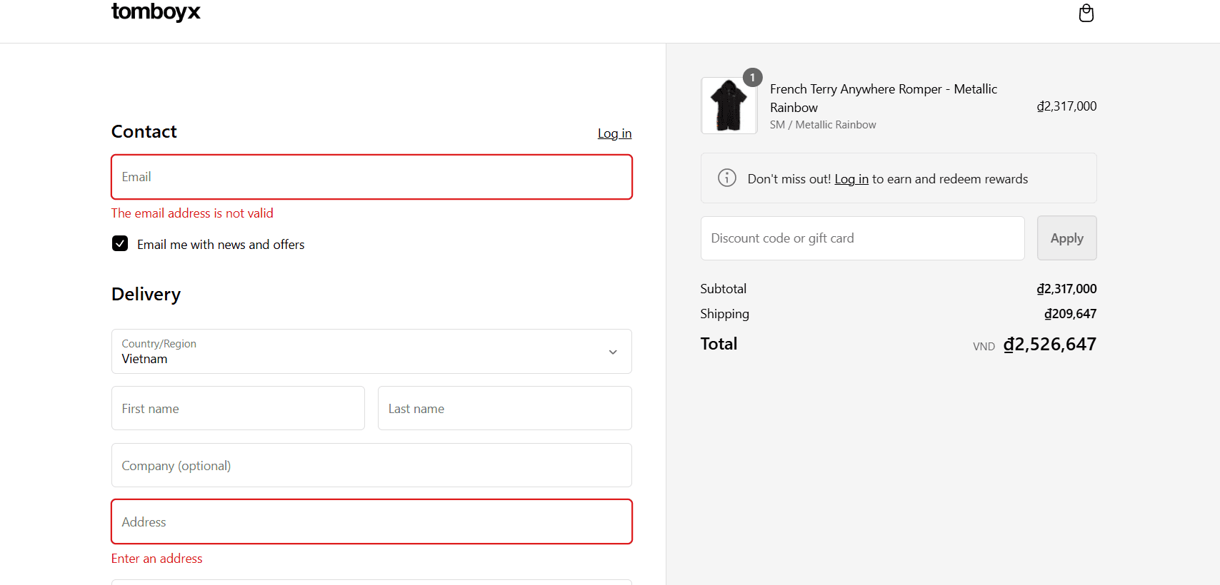 How to apply Tomboyx coupon code